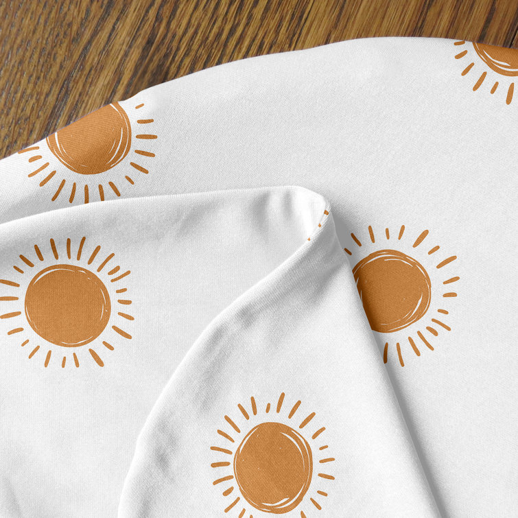 Sweet Jojo Designs White and Pumpkin Boho Sun Baby Cocoon and